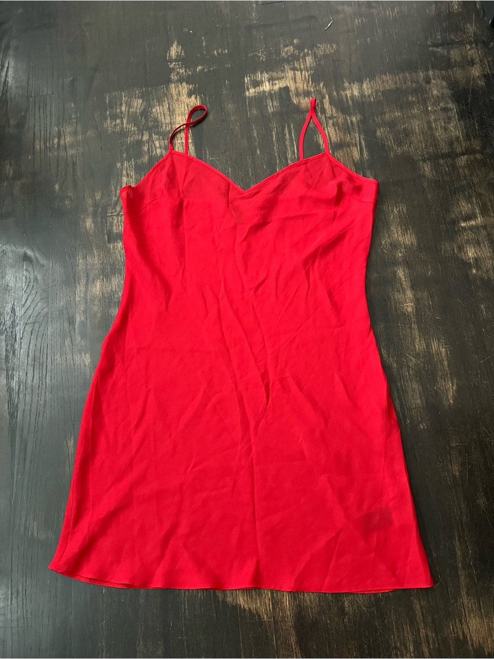 Women’s Lauren Ralph Lauren Red Slip Dress Camisole Classic Silky Nightwear 16